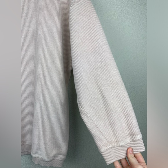 AERIE Women's Medium Oversized Ribbed Knit Textured Pullover Sweater Pale Pink - Picture 5 of 14